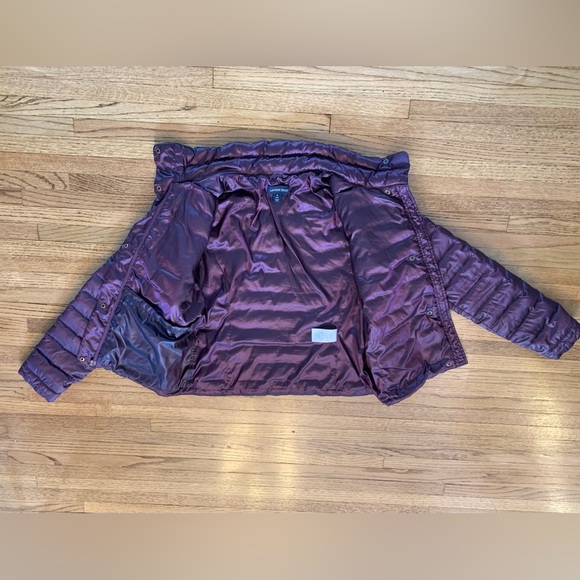Lands End Burgundy Lightweight Puffer Jacket (Small) - Picture 8 of 11